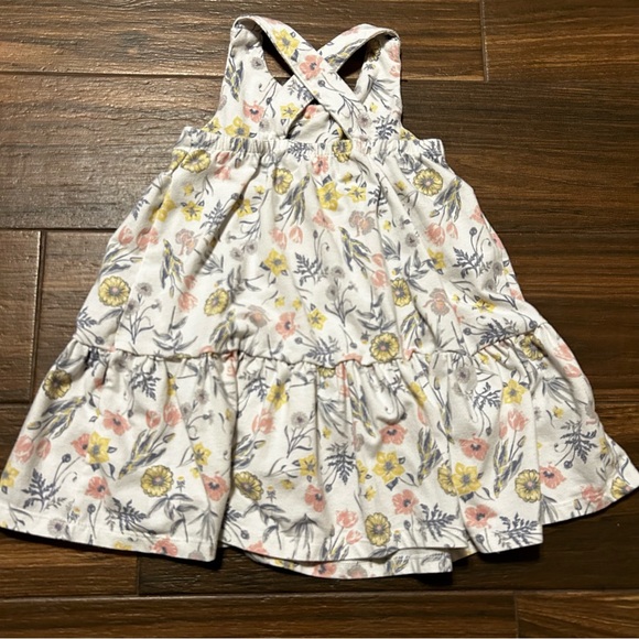 Joie 3T Girls Dress Floral Sleeveless X Cross Halter - Picture 2 of 8